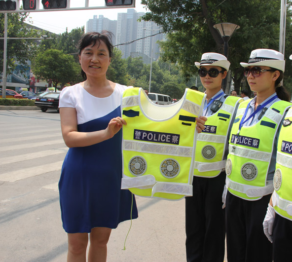 Police Uniforms with electric fans